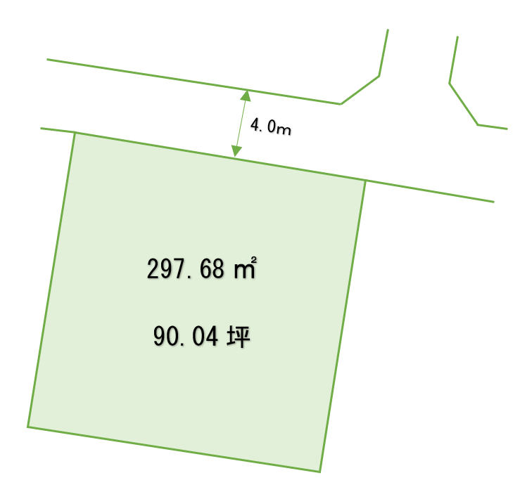 あずま北小（あずま中）　土地面積:297.68平米 ( 90.04坪 )　