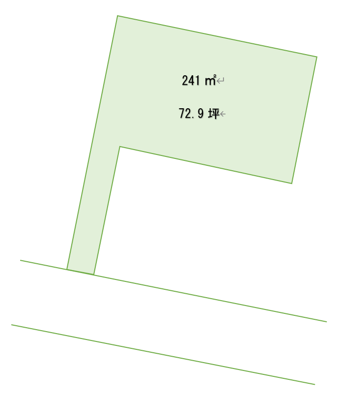 境小（境南中）　土地面積:241平米 ( 72.9坪 )　